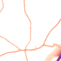 Daytime road noise heatmap for HR9 6AT