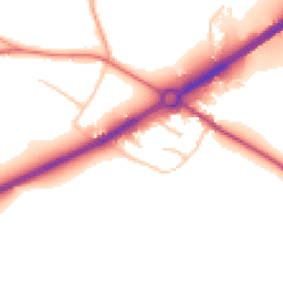 Daytime road noise heatmap for HR9 6BG
