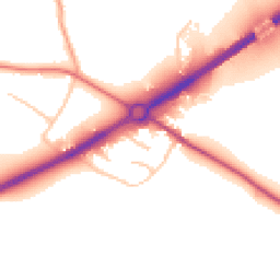 Daytime road noise heatmap for HR9 6BQ
