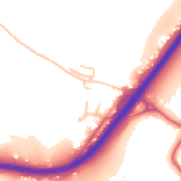 Daytime road noise heatmap for HR9 6BT