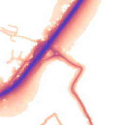 Daytime road noise heatmap for HR9 6DA