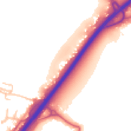 Daytime road noise heatmap for HR9 6DD