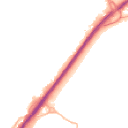 Night-time road noise heatmap for HR9 6DD