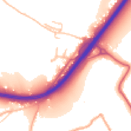 Daytime road noise heatmap for HR9 6DJ