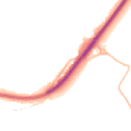 Night-time road noise heatmap for HR9 6DJ