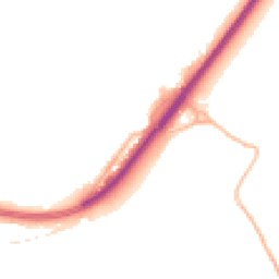 Night-time road noise heatmap for HR9 6EF