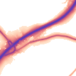 Daytime road noise heatmap for HR9 6JD