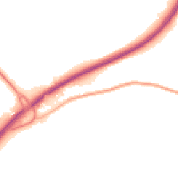 Night-time road noise heatmap for HR9 6JD