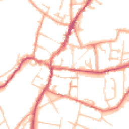 Daytime road noise heatmap for HR9 7AE