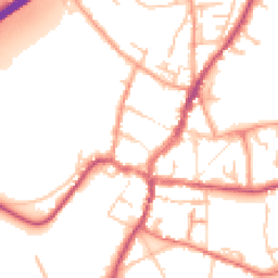 Daytime road noise heatmap for HR9 7DA