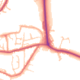 Daytime road noise heatmap for HR9 7DX