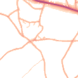 Daytime road noise heatmap for HR9 7FF