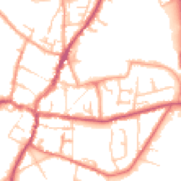 Daytime road noise heatmap for HR9 7FP