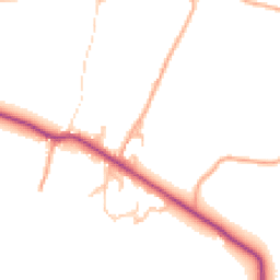 Daytime road noise heatmap for HR9 7FZ