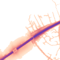 Daytime road noise heatmap for HR9 7GA