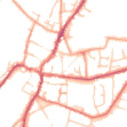 Daytime road noise heatmap for HR9 7GY