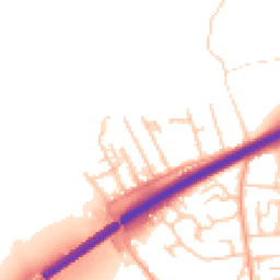Daytime road noise heatmap for HR9 7HR