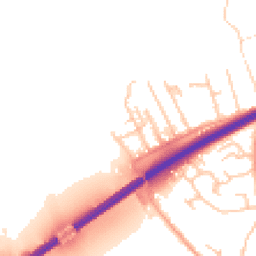 Daytime road noise heatmap for HR9 7JS