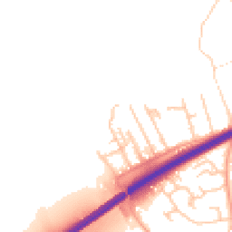 Daytime road noise heatmap for HR9 7JT