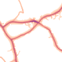 Daytime road noise heatmap for HR9 7LB