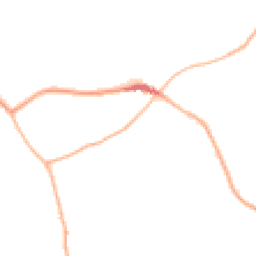 Night-time road noise heatmap for HR9 7LB