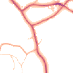 Daytime road noise heatmap for HR9 7LD