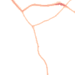 Night-time road noise heatmap for HR9 7LD