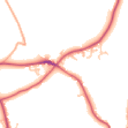 Daytime road noise heatmap for HR9 7LZ
