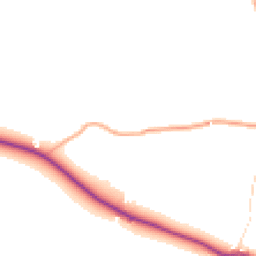Daytime road noise heatmap for HR9 7NR