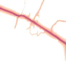 Daytime road noise heatmap for HR9 7PB