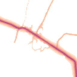 Daytime road noise heatmap for HR9 7PE
