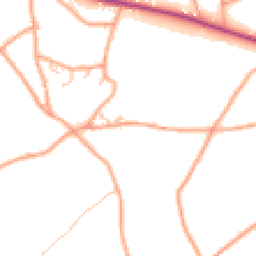 Daytime road noise heatmap for HR9 7SH