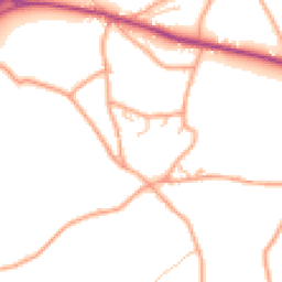 Daytime road noise heatmap for HR9 7ST