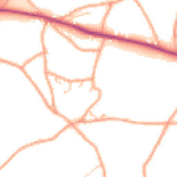 Daytime road noise heatmap for HR9 7SX