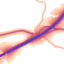 Daytime road noise heatmap for HR9 7UT