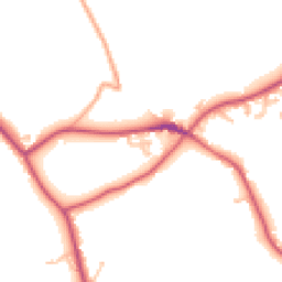 Daytime road noise heatmap for HR9 7WA