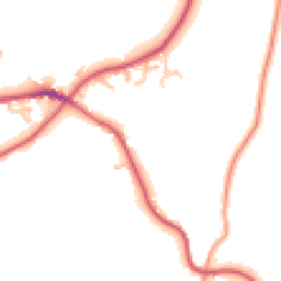 Daytime road noise heatmap for HR9 7WD