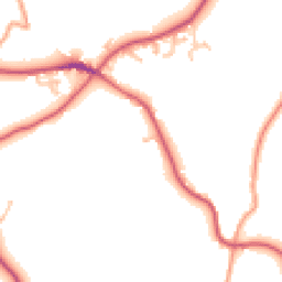 Daytime road noise heatmap for HR9 7WL