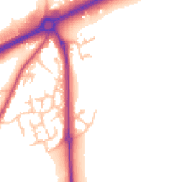 Daytime road noise heatmap for HR9 7WP