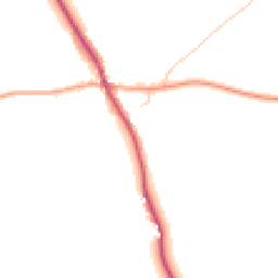 Daytime road noise heatmap for HR9 7WY