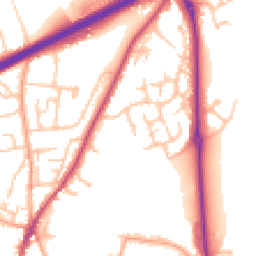 Daytime road noise heatmap for HR9 7XG
