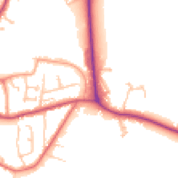 Daytime road noise heatmap for HR9 7XP