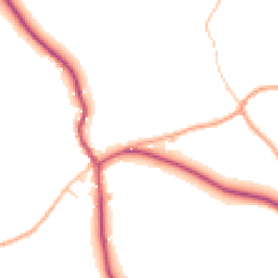 Daytime road noise heatmap for HR9 7YD