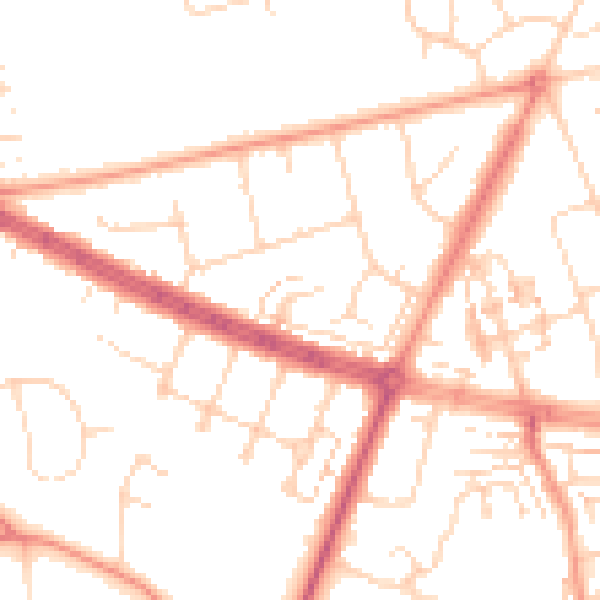 Daytime road noise heatmap for HU10 6AJ