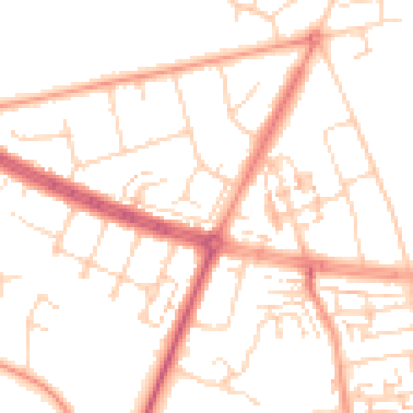 Daytime road noise heatmap for HU10 6AT