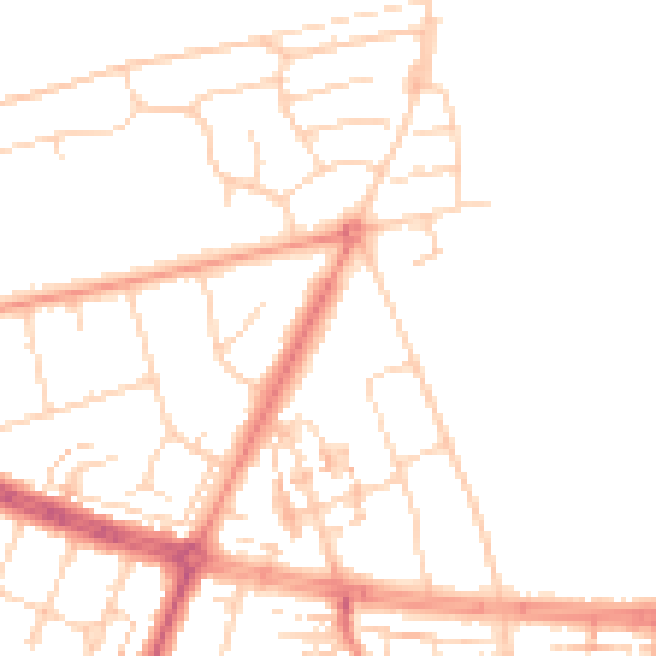 Daytime road noise heatmap for HU10 6AZ
