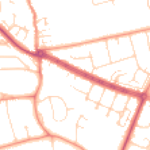 Daytime road noise heatmap for HU10 6BH