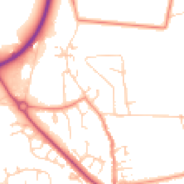 Daytime road noise heatmap for HU10 6DQ