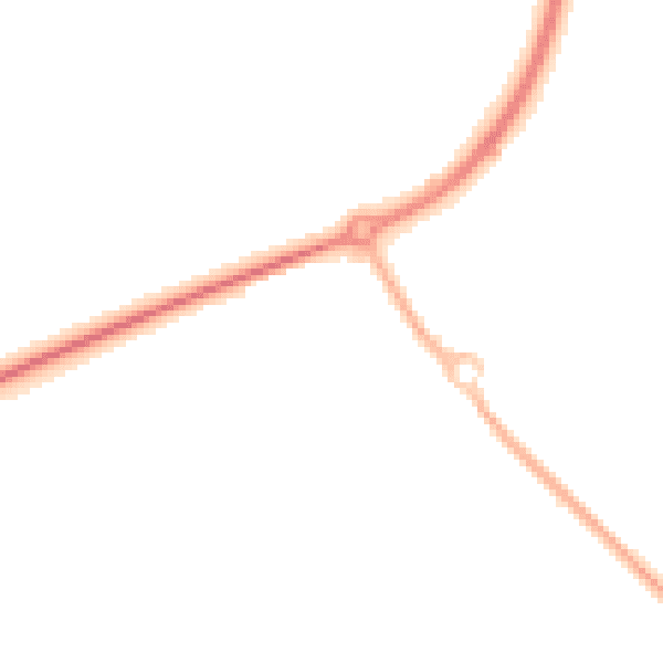 Night-time road noise heatmap for HU10 6DW