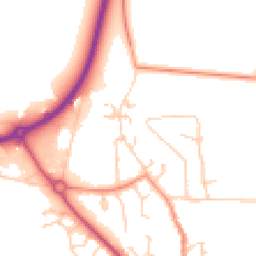 Daytime road noise heatmap for HU10 6DY